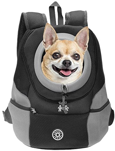 ESPFHN Sac à Dos de Transport pour Chien - Respirant - Imperméable - pour Petits Chiens et Chats - Sac à Dos de Transport réglable - Bandoulière rembourrée - pour randonnée, Voyage en Plein air