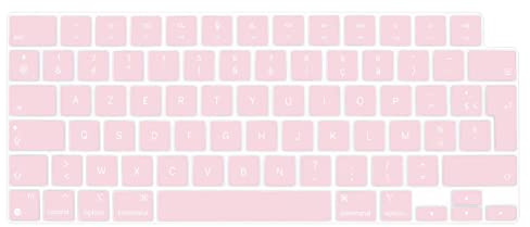 Digi-Tatoo Tastaturschutz, kompatibel mit MacBook Pro 14/16 Air 13/15 2024~2021 (A3112 A3401 A3185 A3403 A3186 A3113 A3114 A2992 A2918 A2999) 1 x A27. 80 A2681 A2941 A2442) Silikon Rosa
