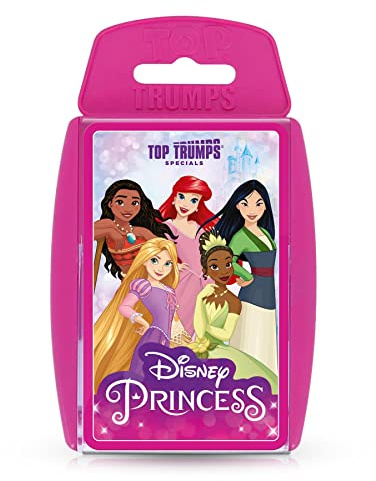 Top Trumps Disney Princess Tarjeta Especial edición Inglesa, Jugar con Cenicienta, Jazmín, Hermosa y Blancanieves Batalla su Camino hacia la visctoria, Juego Educativo a Partir de 6 años, Rosa.