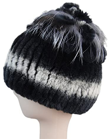 keusyoi Fellmützen für Frauen Winter Fell Strickmütze Damen Warm Schneemützen Damen Elegant Beanies Cap