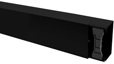 KOMIB KK11060SCH / Kabelkanal/Kabelschacht 110 x 60 x 2000mm schwarz mit Kabelhalteklammer und mit Montagelochung im Boden - VDE