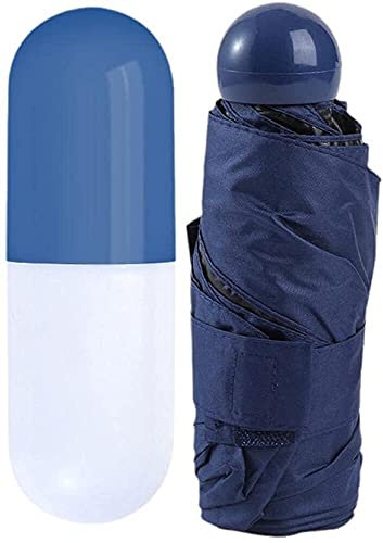 DUXEDO Ombrello da Viaggio, ombrellone da Spiaggia, ombrellone Mini Capsula Cinque ombrelli Pieghevoli Uomo e Donna ombrellone Pieghevole ombrellone Tascabile (Color : Tibetan Blue Blue)