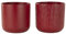 J-Line Blumentopf Gen - Keramik - Rot - Extra Large - 2 Stück - Ø 20,5 cm
