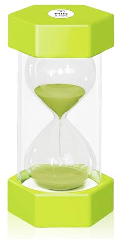 Sanduhr für Kinder, Toilet Timer,Zahnputzuhr,Visueller Timer Kinder,Timer Kinder,Lernuhr Kinder,Küchenuhr Timer,30 Minute (Grünes Gras)