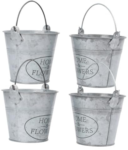 Supvox 4stücke Eisener Blumeneimer Retro Blumentopf Metallblumenflasche Für Balkon Garten Dekoration Als Vasen Eimer Für Fensterbank Schreibtisch