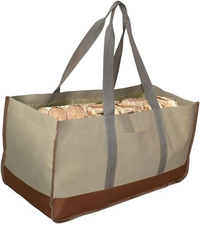 WYFDMNN Log Carrier,Water Resistant Large Canvas Log Holder Carrying Bags with Handle for Firewood Storage,Fireplace Tools Indoors,Outdoor, Camping Trip,C