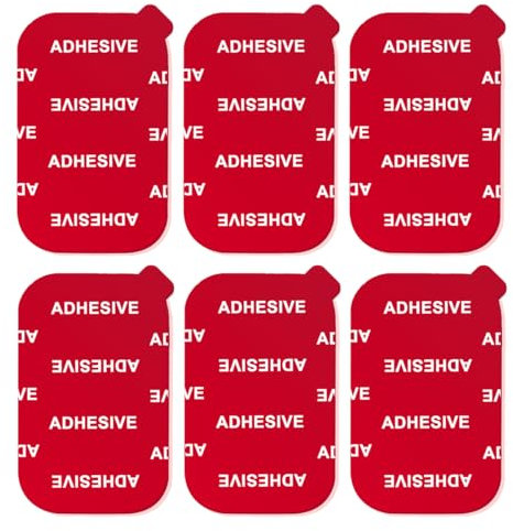 VIIMAKE Kit di 6 adesivi rettangolari di ricambio, per supporto magnetico per cruscotto auto, supporto per telefono, doppio nastro adesivo laterale