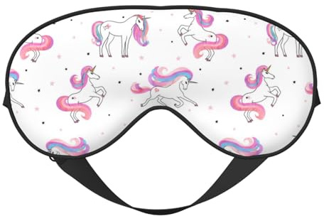 Schlafmaske für Damen und Herren, weiche Reise-Augenmaske, Cartoon-Pferd-C-Schlafmaske, Schlafmaske mit verstellbarer Schnalle für Frauen und Männer, lustig