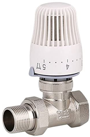 Thermostatisches Heizkörperventil, M30 x 1,5, 2-Wege-Geradventil, Fußbodenheizung, energiesparender Ventilregler, 1 Stück