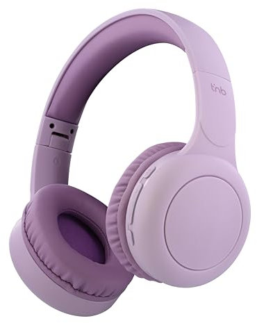 T'nB - Casque Bluetooth sans Fil, Supra-Auriculaire Confortable, Pads en Mousse, Microphone Intégré, Arceau Réglable, Autonomie 24h, Léger Et Pliable - Violet