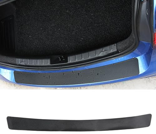 Protezione Paraurti Posteriore Auto Bagagliaio Fibra Carbonio Adesivi AntiGraffio per Jeep Renegade I 2014-2024, Nero,90X7CM