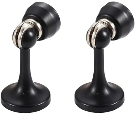 Anti-Tor-Aufprall, Starker magnetischer Zinklegierungs-verdickter Tür-Saug-Wand-Saug-Antikollisions-Boden-Saug-Tür-Saug-Schlafzimmer-Badezimmer-Türstopper(Black)