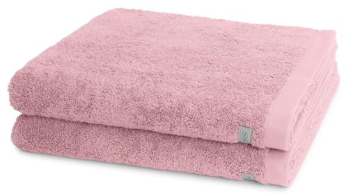 Ross - 2 teiliges Frottier-Set - Sinfonie (2 X Duschtuch im Set) - 500 g/m2 - Baumwolle - Walkfrottee - saugstark - weich und flauschig - Altrosa