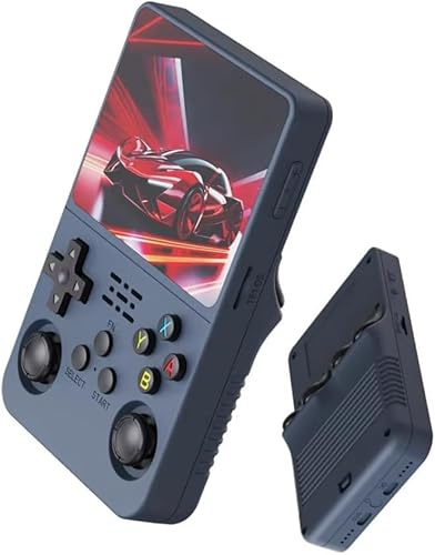 R36s-Consola de juegos de mano retro con pantalla IPS de 128G de 3.5 pulgadas incorporada, más de 20000 juegos clásicos, sistema Linux, reproductor de video portátil de bolsillo con batería de 3200