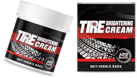 Uqezagpa Soin des pneus automobiles fait briller 100 g Crème nettoyante et brillante pour améliorer l'apparence pour l'entretien quotidien et les détails Facile à appliquer