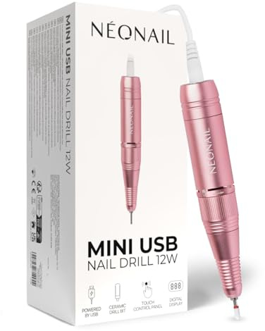 NÉONAIL Nagelfräser - Hornhautentferner Elektrisch - Nagelfeile - Mini USB Nail Drill 12 W - Maniküre Set Elektrisch - Fräser für Gelnägel - Pen Nail Drill