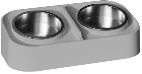 Lot de Gamelles pour Chat | Set De Bols pour Eau Et Nourriture pour Chaton | Support Anti-Renversement Antidérapante pour Manger Boire Jeunes Animaux Voyage Appartement