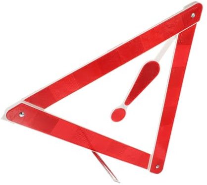 UKCOCO Triangolo Avvertimento Riflettente per Auto Segnale Emergenza Resistente e Portatile Triangolo Sicurezza per Guasti e Incidenti Segnaletica Avvertimento per Strade