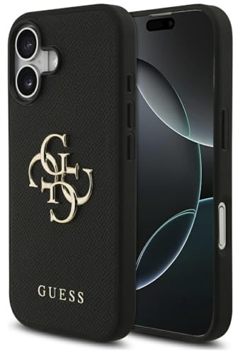 CG MOBILE Guess Grained Groß 4G & Classic Logo Hülle für iPhone 17 (Schwarz)