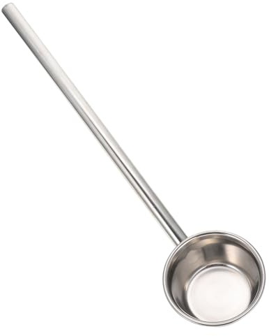 Toyvian Cucharón de Acero Inoxidable con Mango Ergonómico Resistente y Multiusos para Cocina Hogar Hotel y Restaurante Cucharón Sopero para Servicio y Preparación de Alimentos