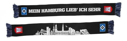 HSV Hamburger SV Fan Schal - Fußball Jaquard Schal Skyline
