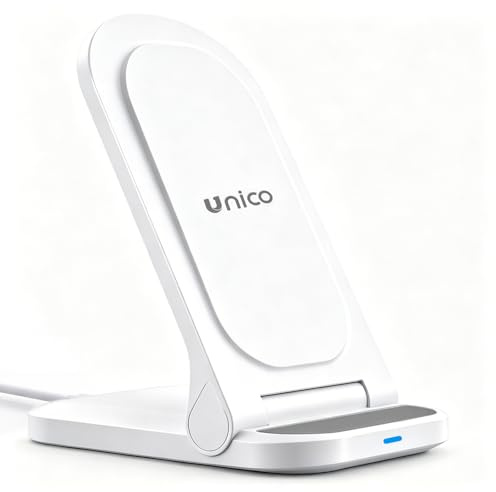 Cargador Inalámbrico Rápido, 15W Wireless Charger Estación Phone Fast Charge Holder para iPhone 17 16 15 14 13 12 11 Pro MAX Samsung Galaxy S23 S22 Google Pixel 8 7 6