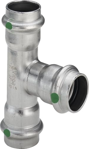 Viega 2318 TE Sanpress 2318 Durchmesser 22 mm Edelstahl