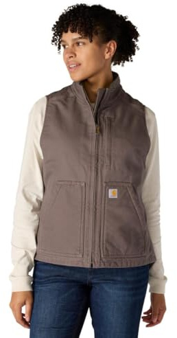 Carhartt Relaxed Fit Washed Duck Sherpa-lined Mock-neck Vest Gilet Donna (Pacco da 1)