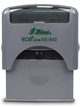 Personalisierbarer Stempel Shiny ECOline ES-843-47 x 18 mm, bis zu 4 Zeilen - Mit eigenen Texten und Logos selbst gestalten