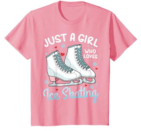 Kids Ice Skating Figure Skating Just a Girl Who Loves Ice Skating T-Shirt