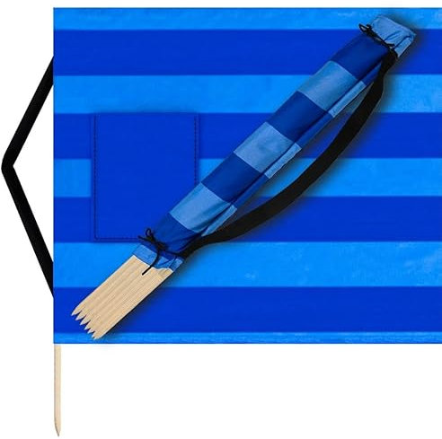 SILUK Strand Windschutz Sichtschutz (8m, Blau)