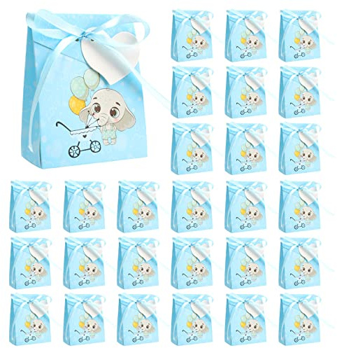 Geschenktüte Tier Baby Party Box - 50 Stück Süßigkeiten Schachtel 8x10cm für Neugeborene, Taufe, Kinder Geburtstag, Kommunion, Hochzeit