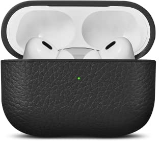 Woolnut Leder Hülle Case für AirPods Pro 2. Gen - Schwarz