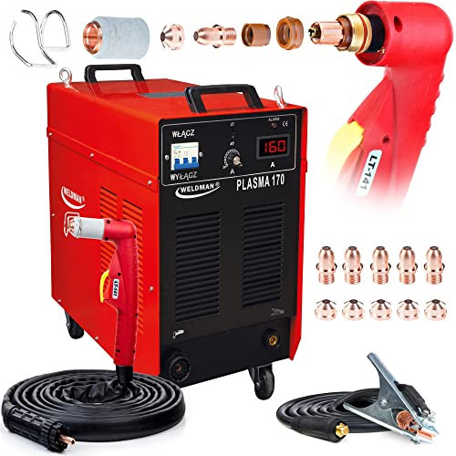 ALLWELD WELDMAN PLASMA 170 Plasmaschneider 400V 20-160A Cutting bis 45mm Schneidleistung, Set zum Auswählen:Premium