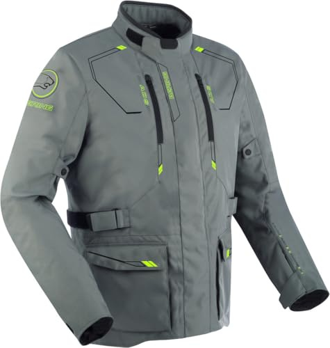 BERING Voyager wasserdichte Motorrad Textiljacke, grau, M
