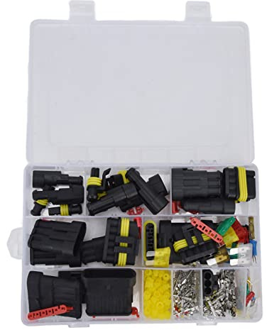 240Pcs Spina Connettore Filo, Connettore Filo Candela Auto HID Connettori Impermeabili Per Moto Scooter Auto Kit Connettori Elettrici Per Moto, Scooter, Auto