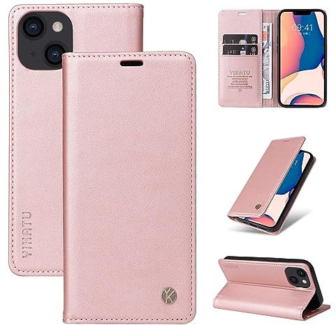 GoodcAcy Cover per iphone 12 Mini Libro Custodia iphone 12 Mini Portafoglio Pelle Premium Magnetica Flip Cover iphone 12 Mini Coque -Rosa