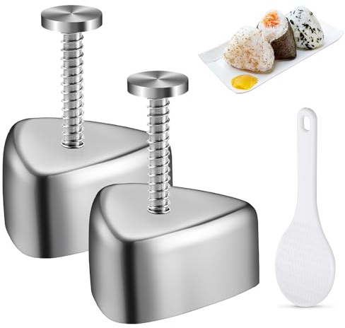 Nizirioo 2 Stück Sushi-Form, Dreiecksform, Reiskugelform, Edelstahl