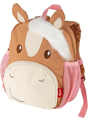 Sigikid Mini zaino Pony Love zaino per bambini per presepe, kita, gite consigliate per ragazze dai 2 anni in su, rosa/marrone/pony, rosa/marrone/pony, s, Casual