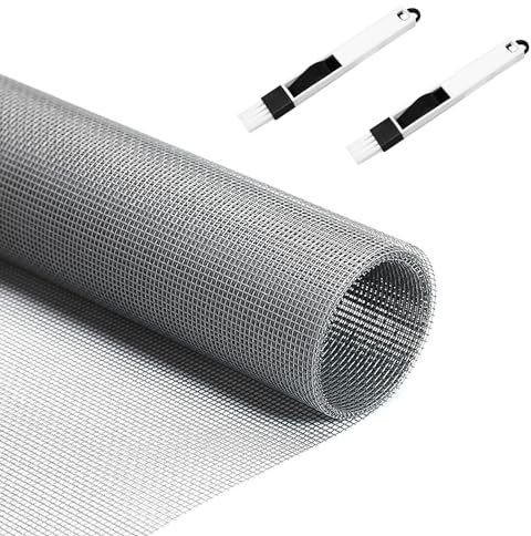 Xmart 120x250 cm Toile Moustiquaire Fibre de Verre Découpable Filet Moustiquaire Rouleau DIY Moustiquaire au Mètre pour Porte Fenêtres Salons Cuisines Anti Moustique Mouche Insecte (Gris)