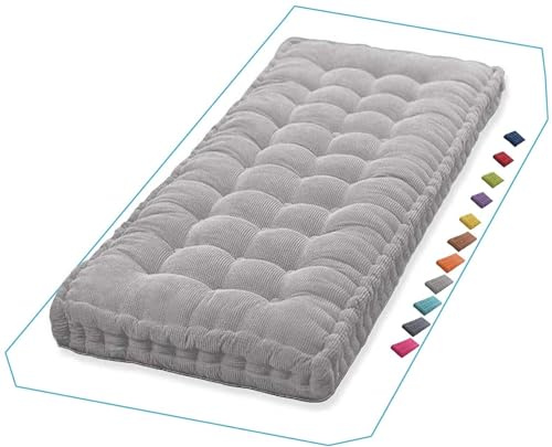 Bankauflage, Sitzkissen Bank, Rutschfestes Bankkissen Outdoor, Sitzpolster Indoor, Gartenbank Kissen 120, 100, 150, 150x45, 150x55, 150 x 40, Sitzauflage Bank für Garten, Terrasse, Schaukel(Light Gray