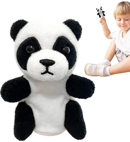 Fingerpuppen, Handpuppen mit Tieren, weiche Handpuppen mit Panda, Tier, tragbares Spielzeug für Zuhause, Schule, Reisen