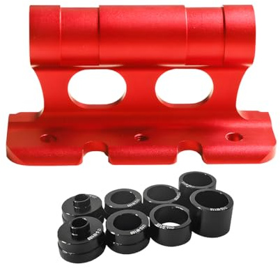 JNNJ Fahrrad Gabelhalterung, Fahrrad Schnellspanner Fahrradhalterung Auto Fahrradblock Gabelhalterung, Aluminium Fahrradträger Schnellspanner Fester Clip, Für Reise Transport Von Fahrrädern(Rot)