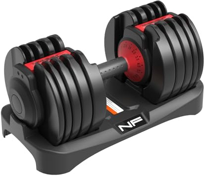 Newpower Fitness 24kg Verstellbare Hanteln, Kurzhanteln Hanteln Set mit Hantelscheiben, Rutschfestem Griff, 2.5 bis 24 KG mit 15 Gewichtsstufen, Hantel Verstellbar für Körpertraining