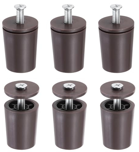 QUARKZMAN 6Pz Fermi Per Tapparelle, Fermi Per Tapparelle In Plastica 28mm Con Rondelle e Viti Per Tapparelle e Lamelle, Marrone