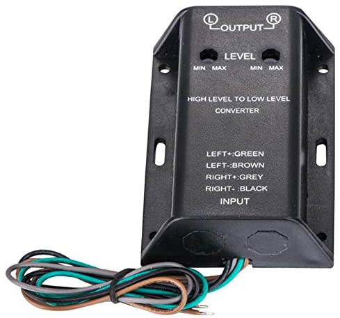 Motorguard Two Channel High To Low Speaker To RCA Line Level Converter Adapter Car Audio