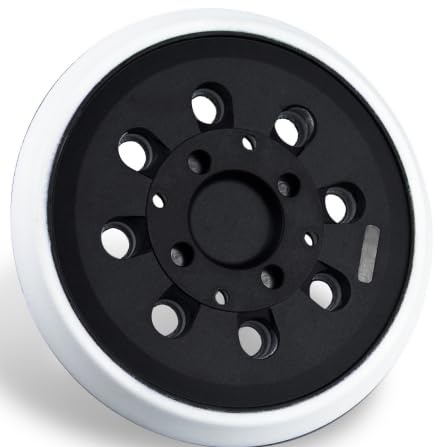 NineSSJLY Platorello da 125 mm, compatibile con BOSCH PEX 300 AE e PEX 400 AE. 8 fori per l'aspirazione della polvere, fissaggio a strappo, durevole e resistente al calore fino a 80°C.
