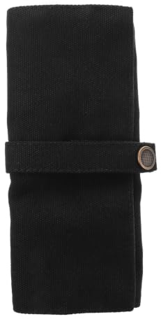 Healeved Organizador de Relojes en Rollo de Lona Negro para Viajes Capacidad para 5 Relojes y Almacenamiento de Correas, Diseño Compacto y Resistente para Viajes Cortos o Largos