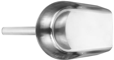 HOMSFOU Cuchara de Hielo de Acero Inoxidable Grande Pala Multiusos para Alimentos y Harina Pala Utilitaria Ergonómica para Cocina, Bar y Restaurante, Utensilio Práctico para Congelador