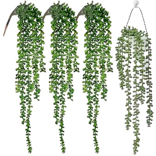 Lirios verdes artificiales para interiores, juego de 4 plantas artificiales para decoración de jardín, plantas artificiales para el hogar, oficina, apartamento, sala de estar, dormitorio, cocina